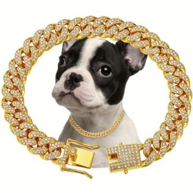 Shiny Diamond Safety Metal Necklace (Option: Glod-XXXL)