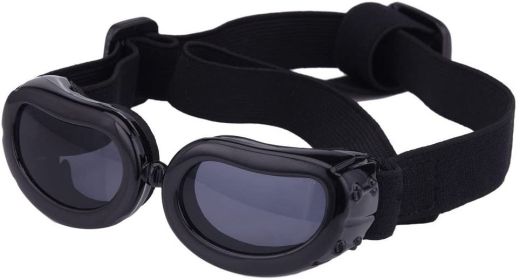 Pet Goggles Dog UV Protection Glasses Waterproof Windproof Anti-Fog Eye Glasses (Color: BLACK)